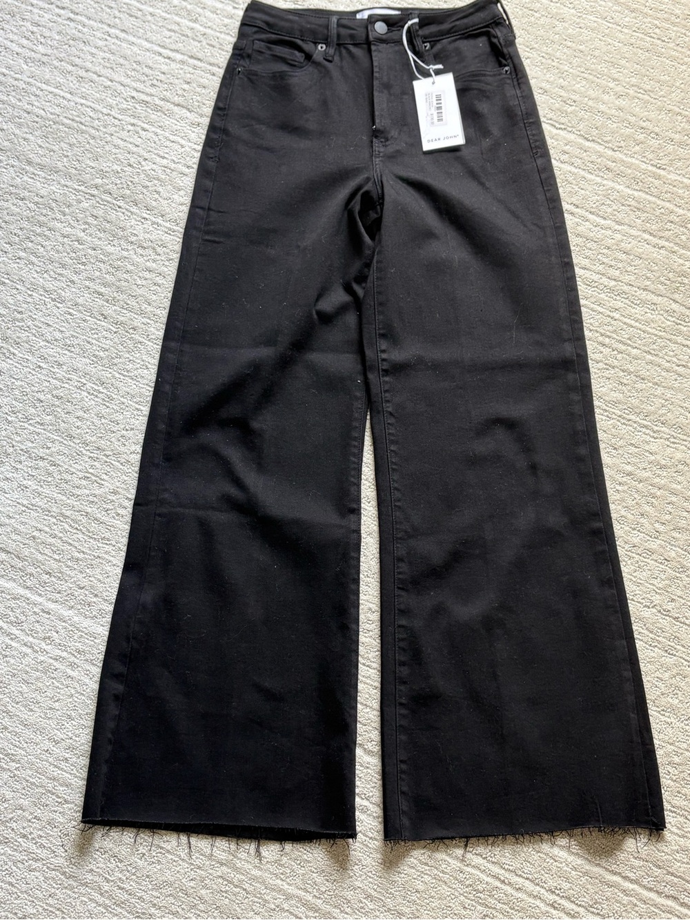 Dear John Fiona Black High-Rise Wide Leg Jeans